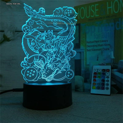 דרגון בול – מנורת לד גוקו ( משנה צבעים + שלט רחוק )