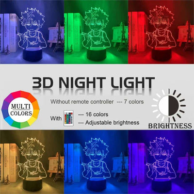 אנטר אנטר – מנורת 3D LED קילואה ( משנה צבעים + שלט רחוק )