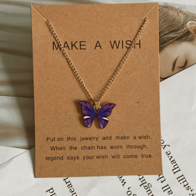 שרשרת פרפר סגול