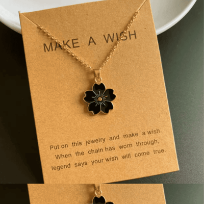 שרשרת פרח שחור