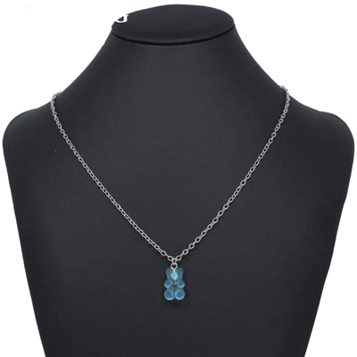 שרשרת דובון גומי כחול