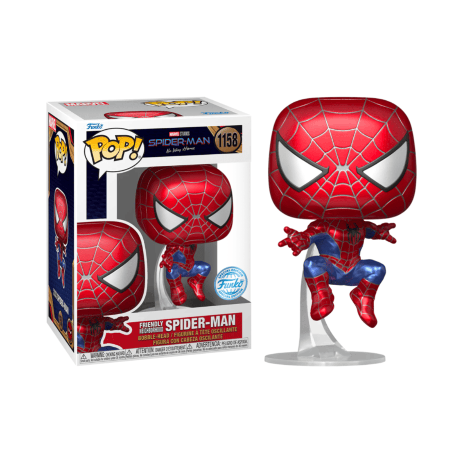 Spider-Man: No Way Home - Friendly Neighborhood Spider-Man Metallic Pop! Vinyl Figure