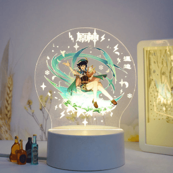 גנשין אימפקט - מנורת 3D LED ונטי ( משנה צבעים + שלט רחוק )