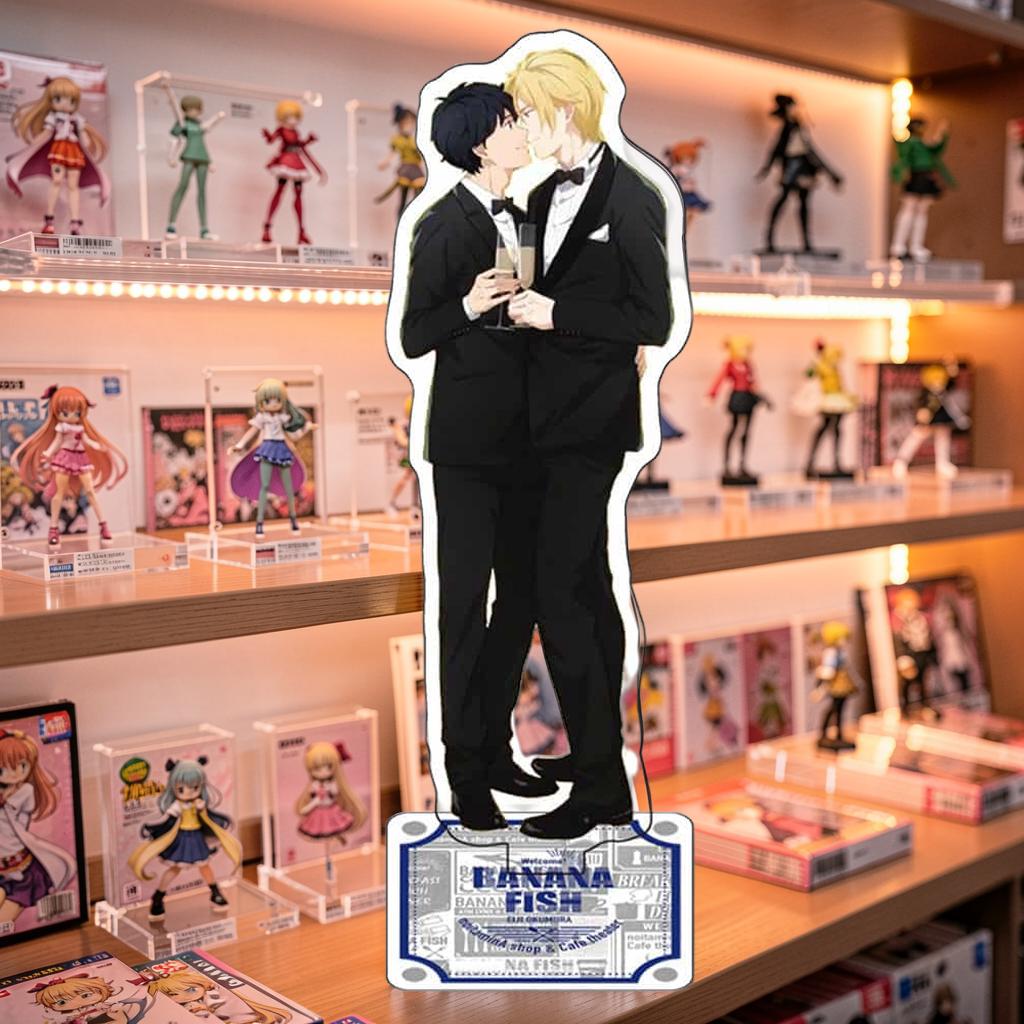 מעמד אקרילי בננה פיש - אש לינקס ואייג'י 15 ס״מ - Banana Fish Acrylic Stand
