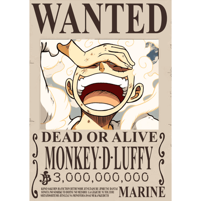 וואן פיס - פוסטר מבוקש לופי גיר 5