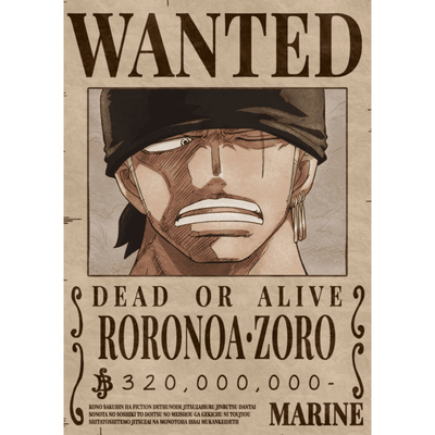 וואן פיס - פוסטר מבוקש זורו