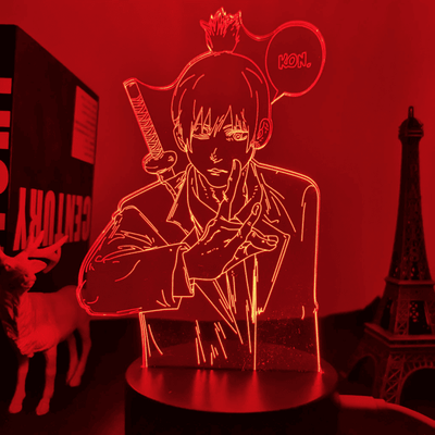 צ'יינסומן – מנורת 3D LED אקו ( משנה צבעים + שלט רחוק )