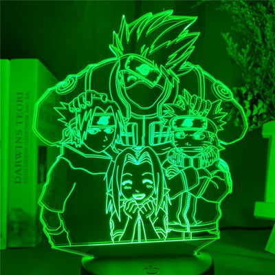 נארוטו – מנורת לד נארוטו סאסקה סאקורה וקאקשי ( משנה צבעים + שלט רחוק )