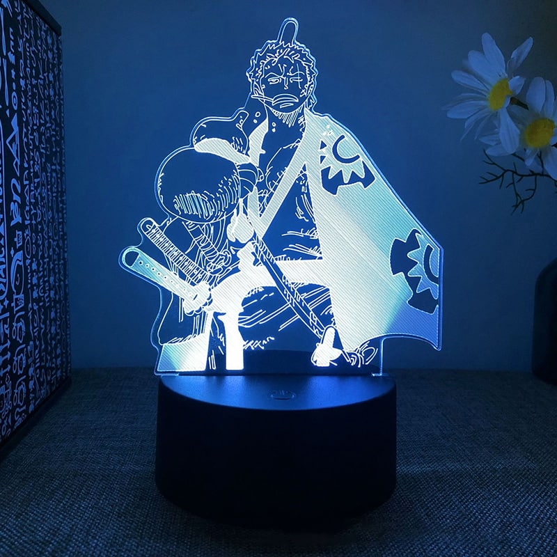 וואן פיס – מנורת 3D LED זורו (משנה צבעים + שלט רחוק)