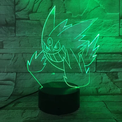 פוקימון – מנורת לד מגה גאנגר( משנה צבעים + שלט רחוק )