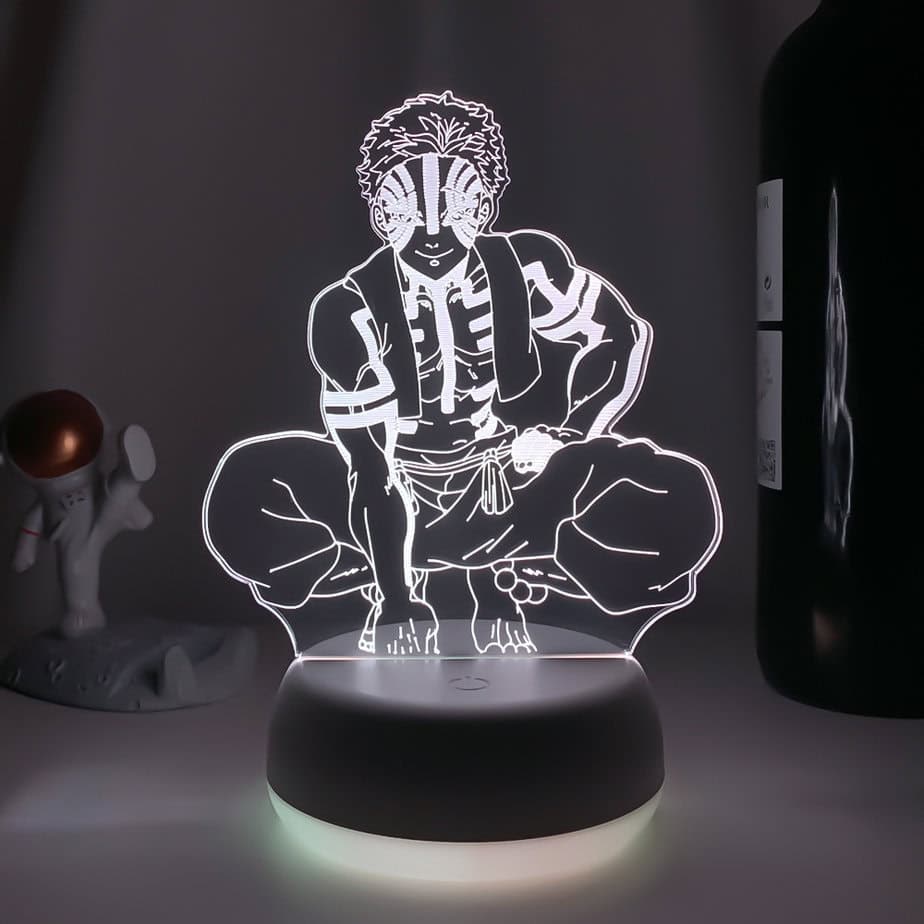 דימון סלייר – מנורת 3D LED אקאזה ( משנה צבעים + שלט רחוק )