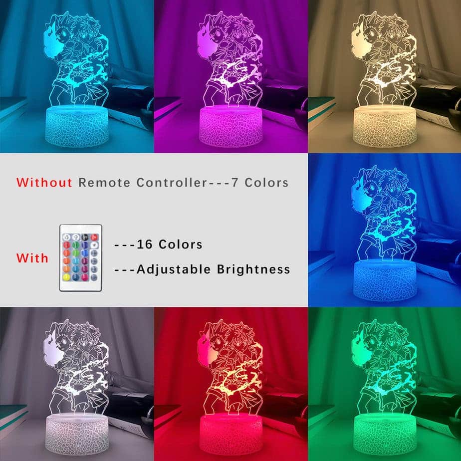 האנטר X האנטר – מנורת 3D LED קילואה וגון ( משנה צבעים + שלט רחוק )