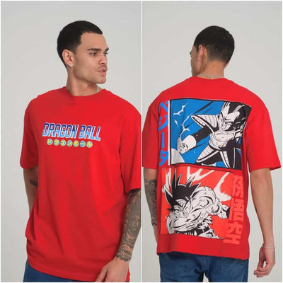 דרגון בול - חולצת טי שירט פרימיום אובר סייז גוקו נגד וג'יטה