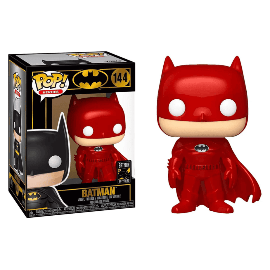 באטמן – בובת פופ באטמן (80 שנה אדום)(FUNKO)