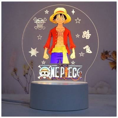 וואן פיס – מנורת 3D LED לופי ( משנה צבעים + שלט רחוק )