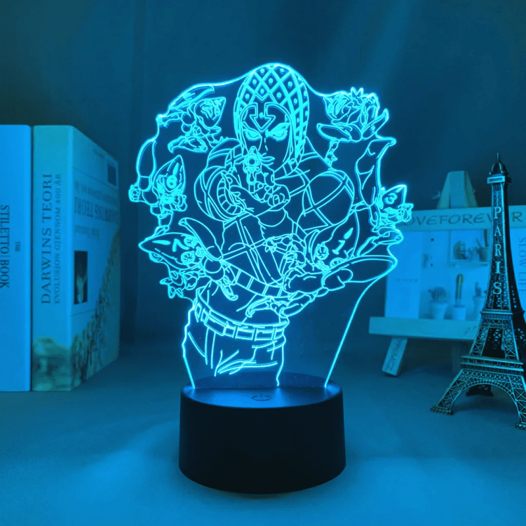 ג’וג’ו – מנורת 3D LED מיסטה ( משנה צבעים + שלט רחוק )