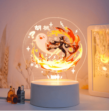 גנשין אימפקט - מנורת 3D LED הוא טאו ( משנה צבעים + שלט רחוק )