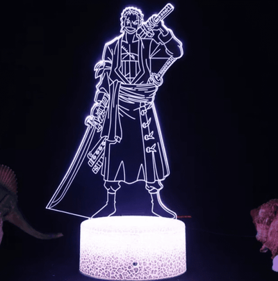 וואן פיס - מנורת 3D LED זורו (משנה צבעים + שלט רחוק)