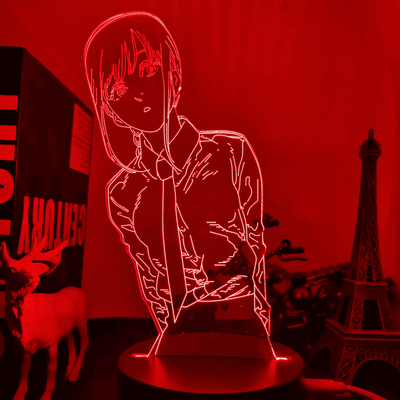 צ'יינסומן – מנורת 3D LED מאקימה ( משנה צבעים + שלט רחוק )