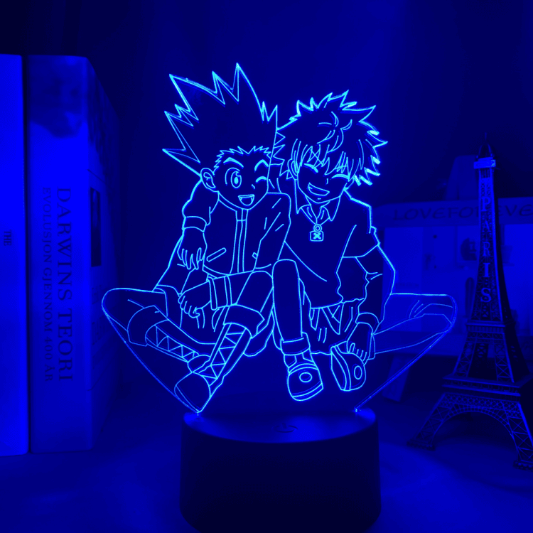 האנטר X האנטר – מנורת 3D LED קילואה וגון ( משנה צבעים + שלט רחוק )