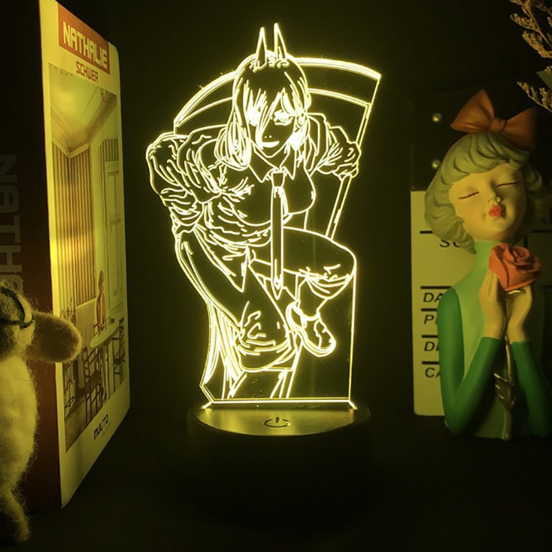 צ’יינסומן – מנורת לד פוואר( משנה צבעים + שלט רחוק )