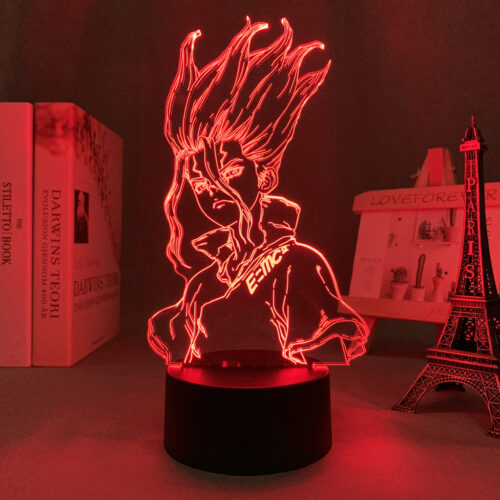 דר. סטון – מנורת 3D LED סאנקו ( משנה צבעים + שלט רחוק )