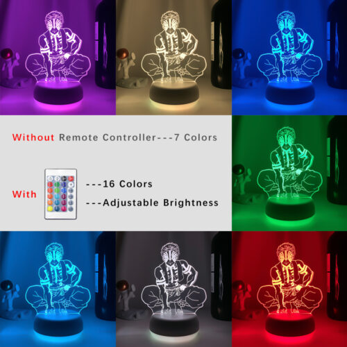 דימון סלייר – מנורת 3D LED אקאזה ( משנה צבעים + שלט רחוק )