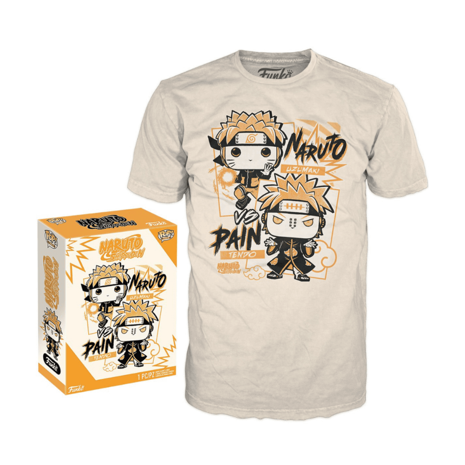 נארוטו - חולצת טי שירט נארוטו ופיין FUNKO POP מידה M נארוטו - חולצת טי שירט נארוטו ופיין FUNKO POP מידה M